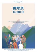 Das Poster zum Film: Im Vordergrund verschiedene gezeichnete Figuren, einige von ihnen tragen Arbeitskleidung oder halten landwirtschaftliches Gerät in der Hand. Im Hintergrund eine bergige Landschaft