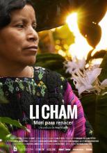Das Poster zum Film: Eine Frau im Profil. Im Hintergrund sind Blüten zu sehen