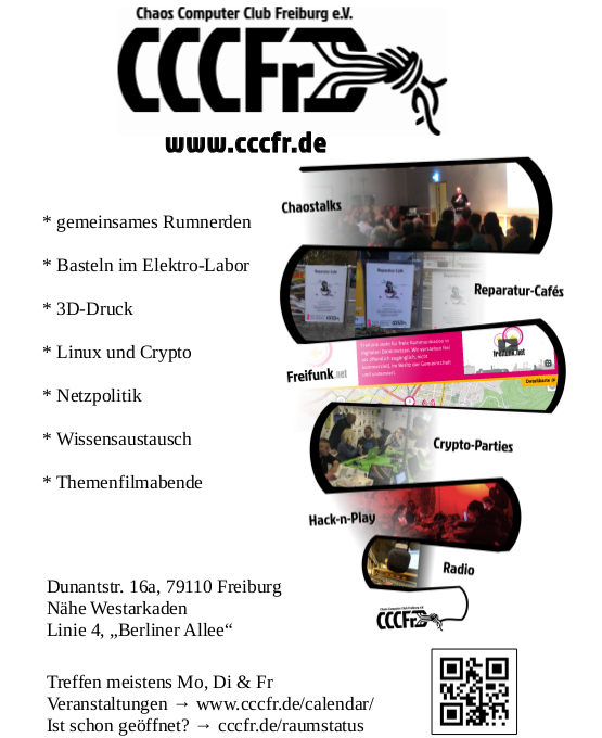 Flyer Allgemein CCCFr Chaos Computer Club Freiburg