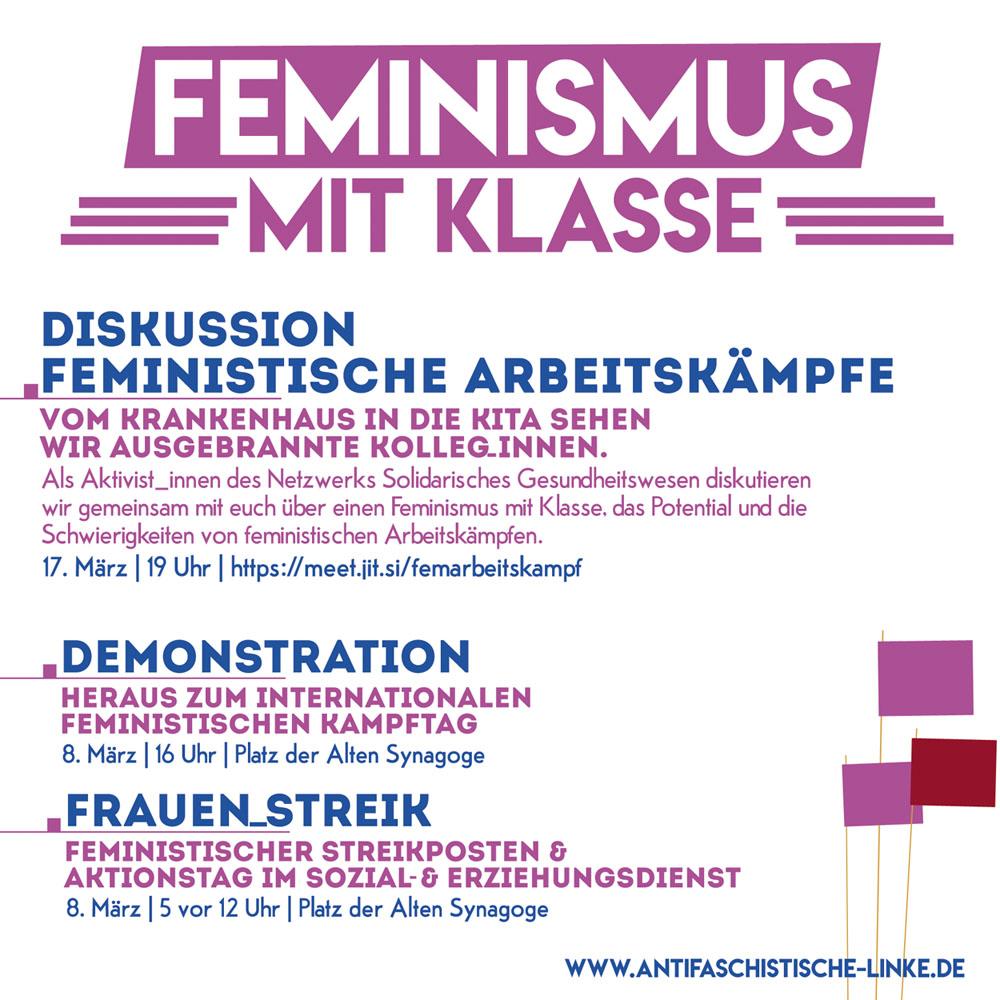 Plakat Feminismus mit Klasse