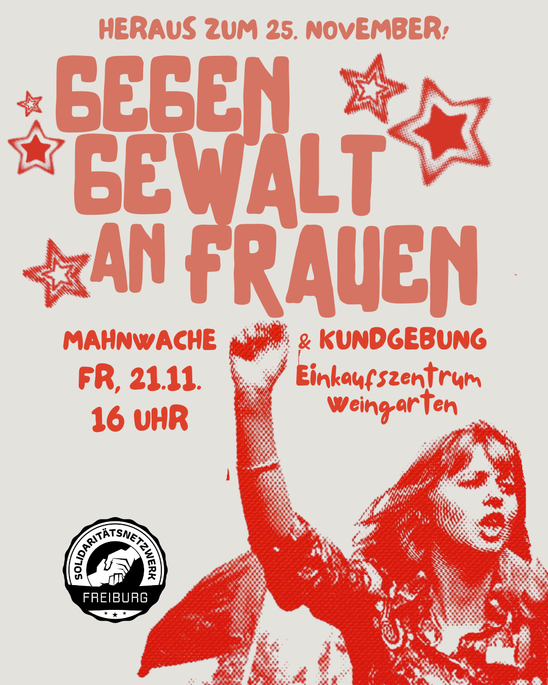 Sharepic: Mahnwache & Kundgebung