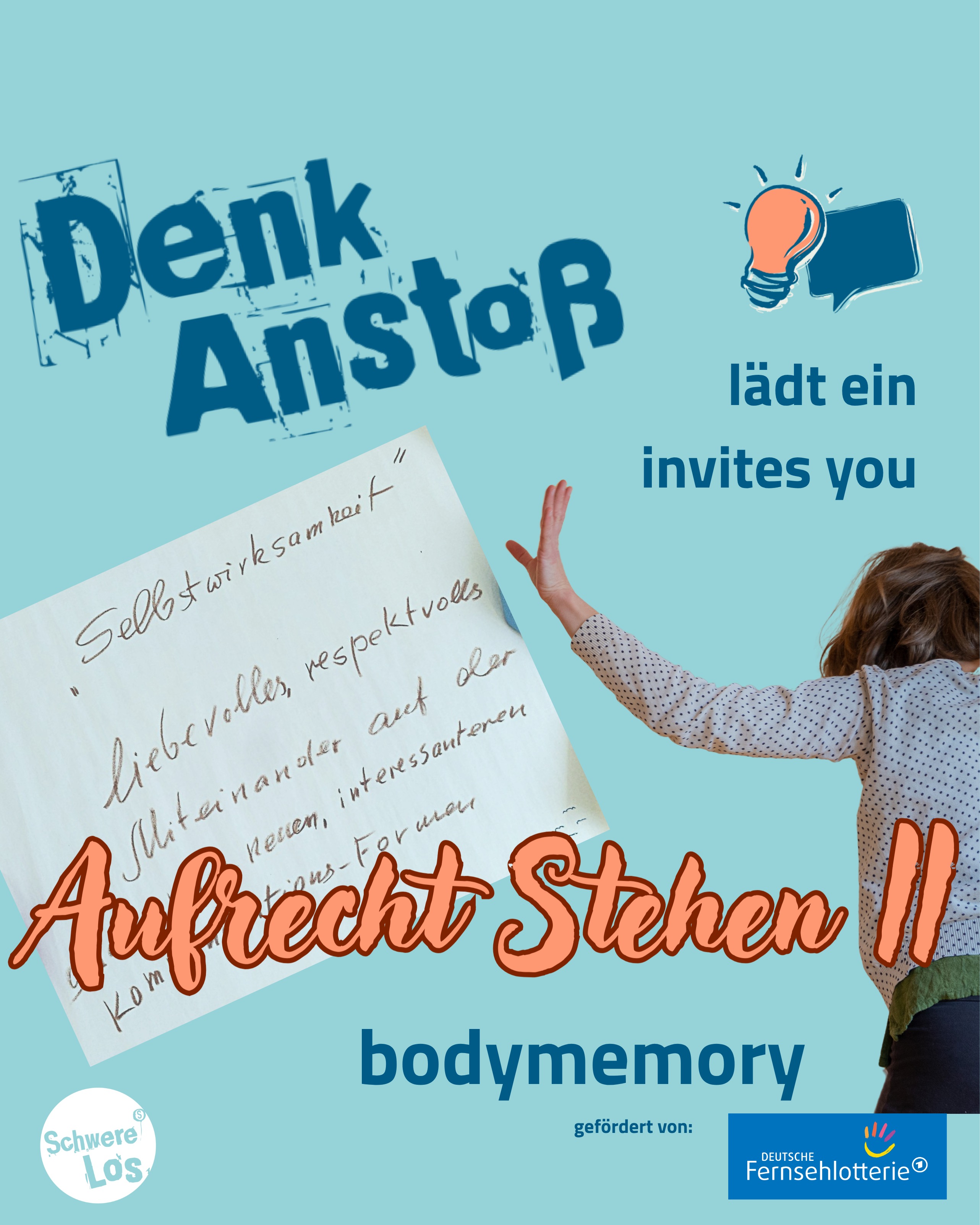 Plakat Aufrecht Stehen II