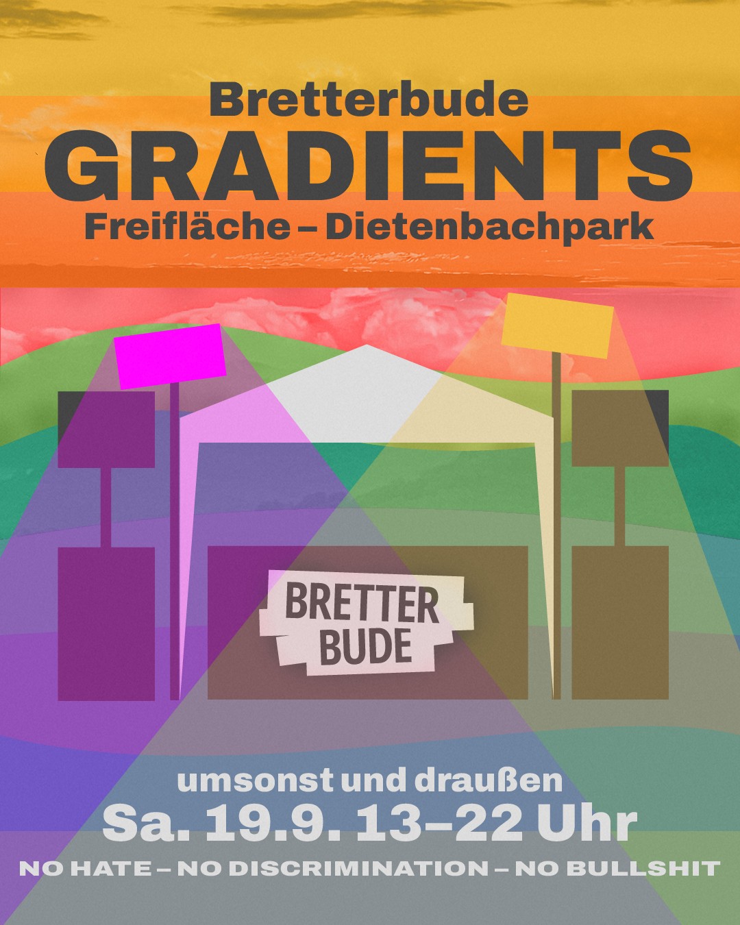 Party Flyer für die Veranstaltung. Alles wichtige steht im Text