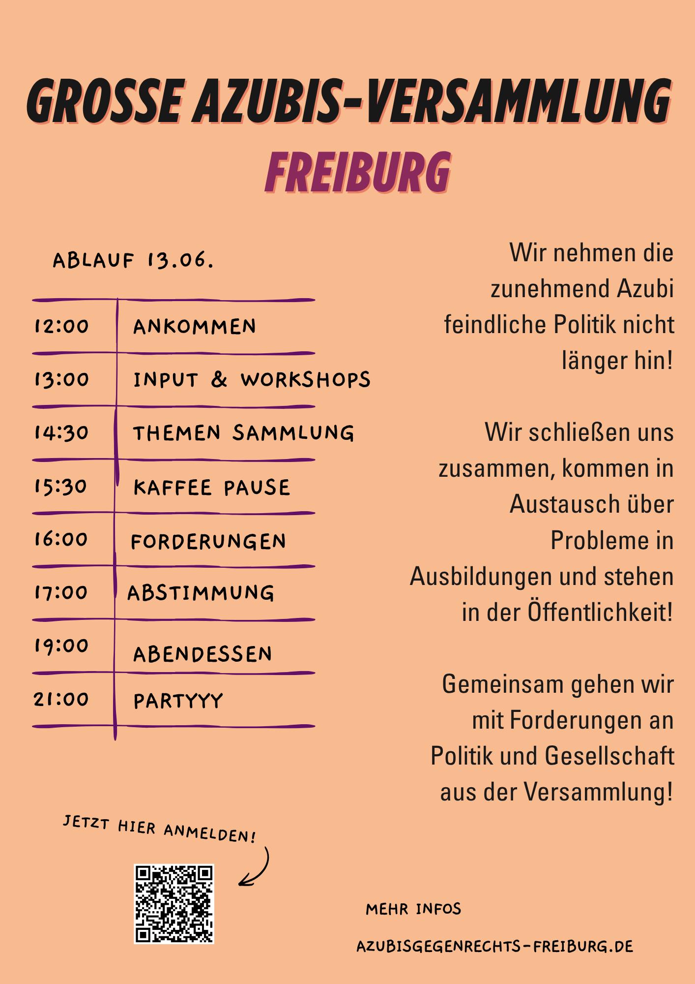 Ablaufplan Azubi Versammlung