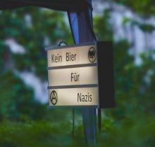 kein bier für Nazis CCC Camp sign