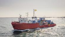Seenotrettungsschiff im Mittelmeer