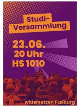 Studi Versammlung 23.6. 20 Uhr HS 1010